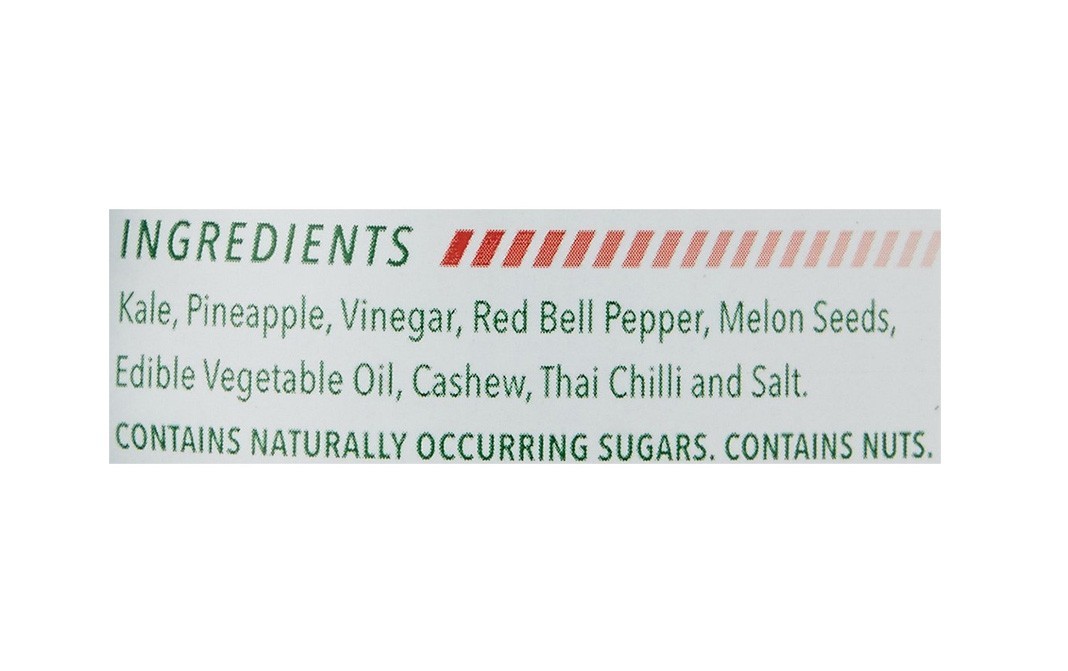 The Green Snack Co Kale Crisps Thai Sweet Chilli   Pack  30 grams